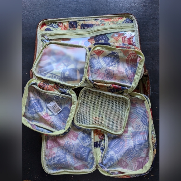 NWOT Samantha Brown Croc Dark Bluish Green Toiletries Kit Removeable pouches‎ - Picture 13 of 13